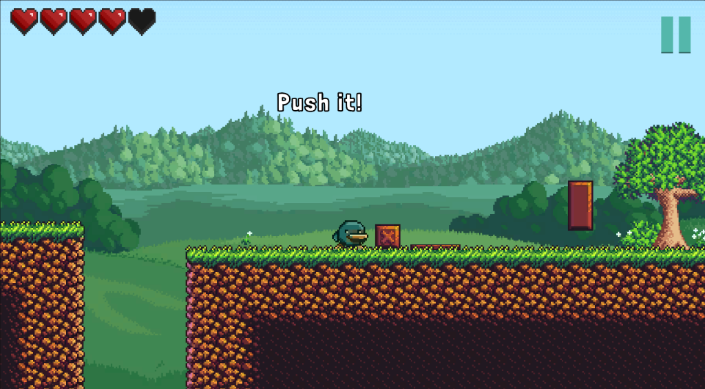 MeliJump Screenshot - Push puzzle